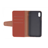 iPhone Xs Max Etui Utbrettbar Kortlomme Brun