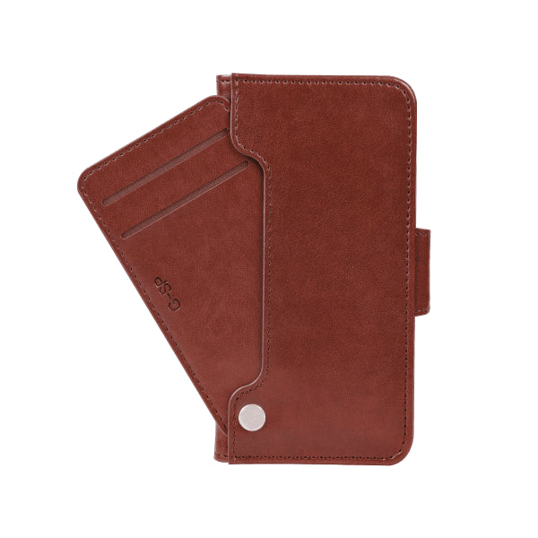 iPhone Xs Max Etui Utbrettbar Kortlomme Brun
