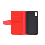 iPhone Xs Max Etui Utbrettbar Kortlomme Rød