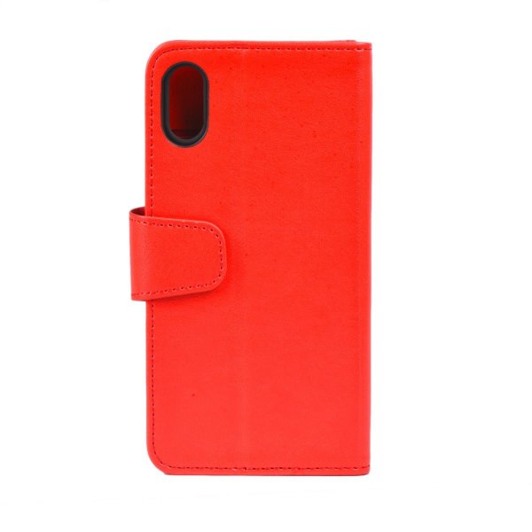 iPhone Xs Max Etui Utbrettbar Kortlomme Rød