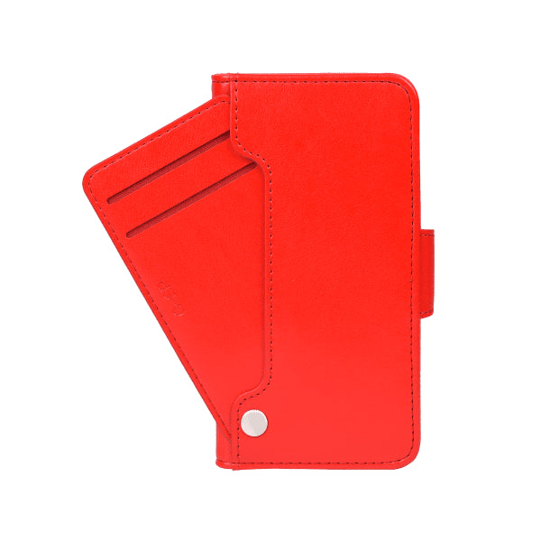 iPhone Xs Max Etui Utbrettbar Kortlomme Rød