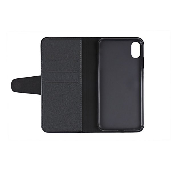 iPhone Xs Max Etui Utbrettbar Kortlomme Svart