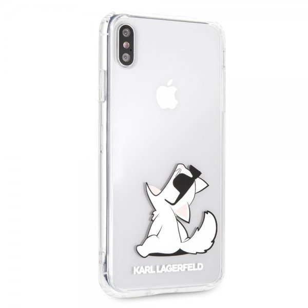 Karl Lagerfeld iPhone Xs Max Deksel Fun ChouPETte Transparent