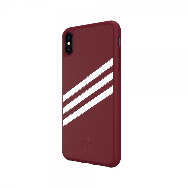 Adidas iPhone Xs Max Deksel OR 3-Stripes Snap Case Suede SS20 Rød