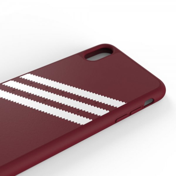 Adidas iPhone Xs Max Deksel OR 3-Stripes Snap Case Suede SS20 Rød