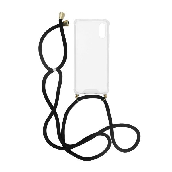 iPhone Xs Max Deksel med Kjede Svart Transparent