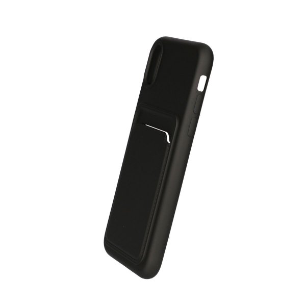 iPhone X/iPhone Xs Deksel Kortholder Svart