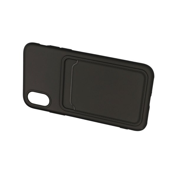 iPhone X/iPhone Xs Deksel Kortholder Svart