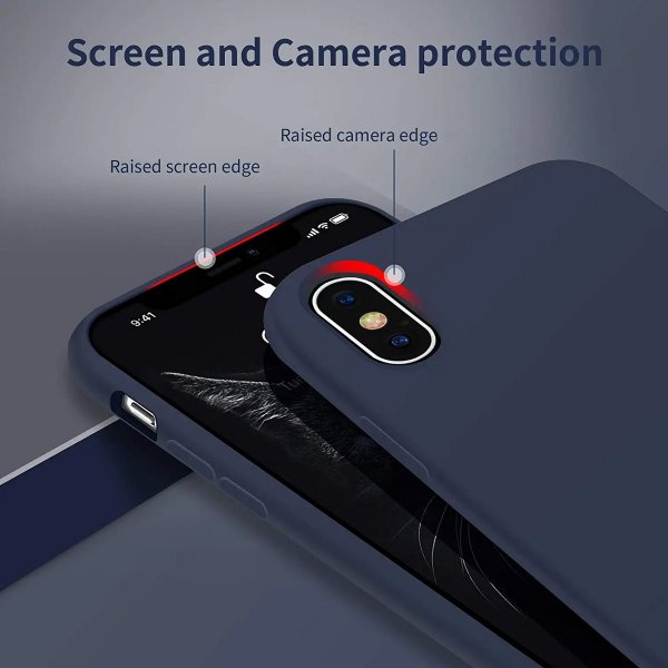 Rvelon iPhone X/iPhone Xs Deksel Silikon Blå
