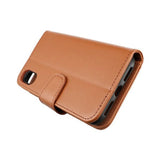 Rvelon iPhone X/iPhone Xs Etui Utbrettbar Kortlomme Brun