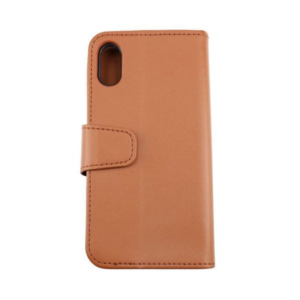 Rvelon iPhone X/iPhone Xs Etui Utbrettbar Kortlomme Brun