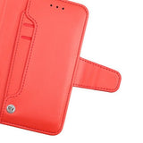 Rvelon iPhone X/iPhone Xs Etui Utbrettbar Kortlomme Rød
