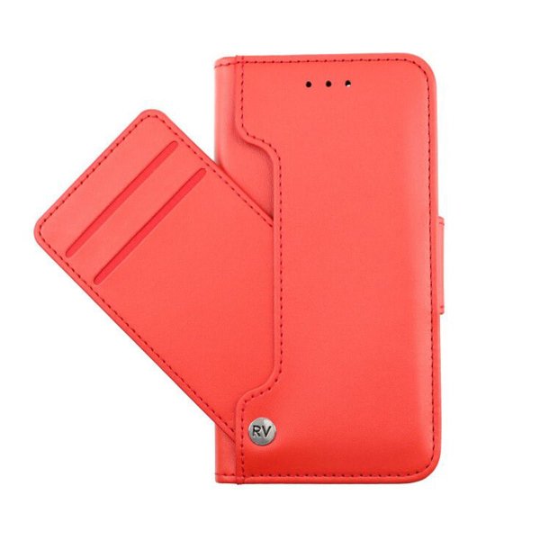 Rvelon iPhone X/iPhone Xs Etui Utbrettbar Kortlomme Rød