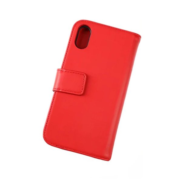 Rvelon iPhone X/iPhone Xs Etui Ekte Skinn Rød