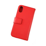 Rvelon iPhone X/iPhone Xs Etui Ekte Skinn Rød