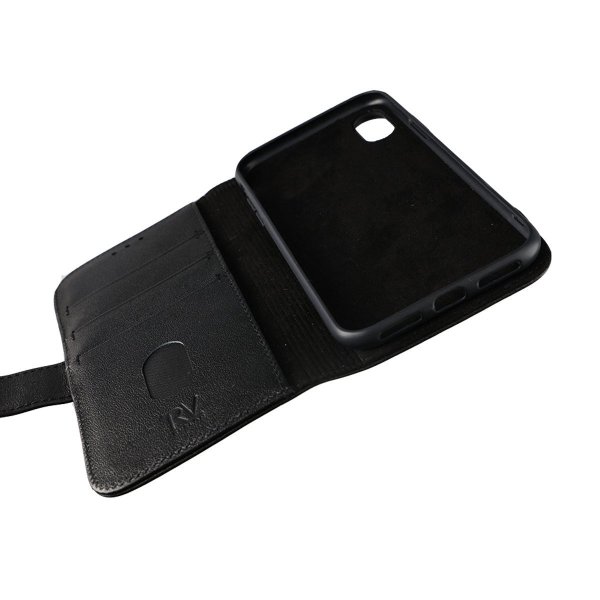 Rvelon iPhone X/iPhone Xs Etui Ekte Skinn Svart