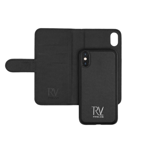 Rvelon iPhone X/iPhone Xs Etui Detachable Wallet Case Svart