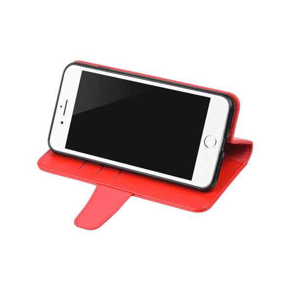iPhone X/iPhone Xs Etui Utbrettbar Kortlomme Rød