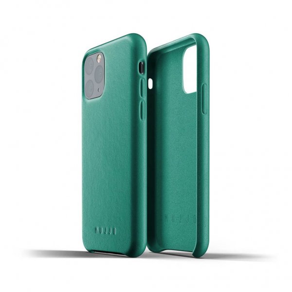 Mujjo iPhone 11 Pro Deksel Full Leather Case Alpine Green