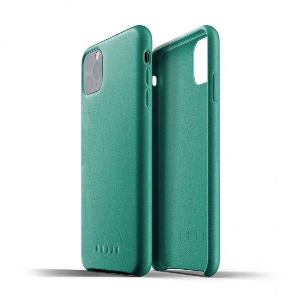 Mujjo iPhone 11 Pro Max Deksel Full Leather Case Alpine Green