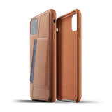 Mujjo iPhone 11 Pro Max Deksel Full Leather Wallet Case Tan