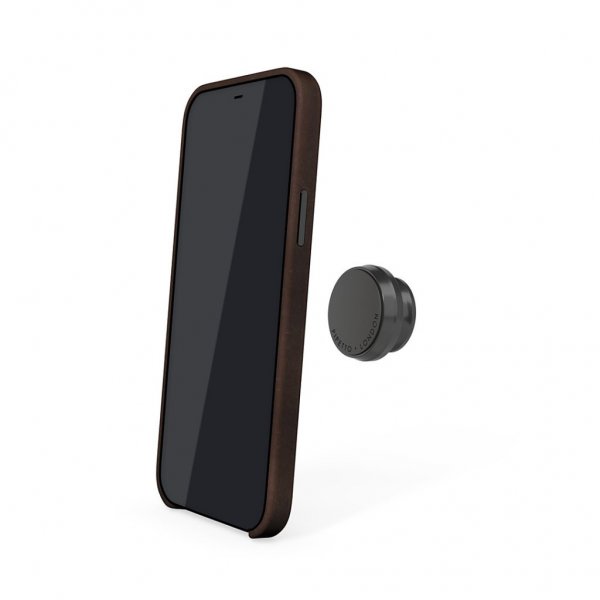 Pipetto Magnetic Leather Case för iPhone 12/12 Pro Brun