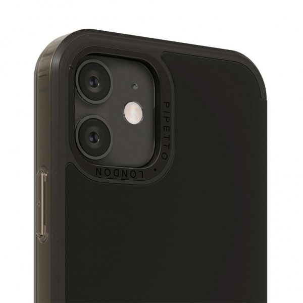 Pipetto iPhone 12 Mini Fodral Origami Folio Svart