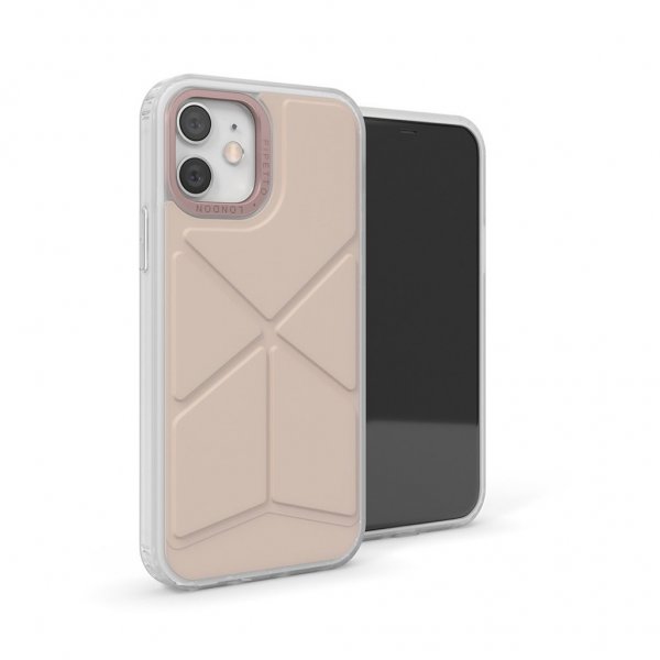 Pipetto iPhone 12 Mini Skal Origami Snap Dusty Pink
