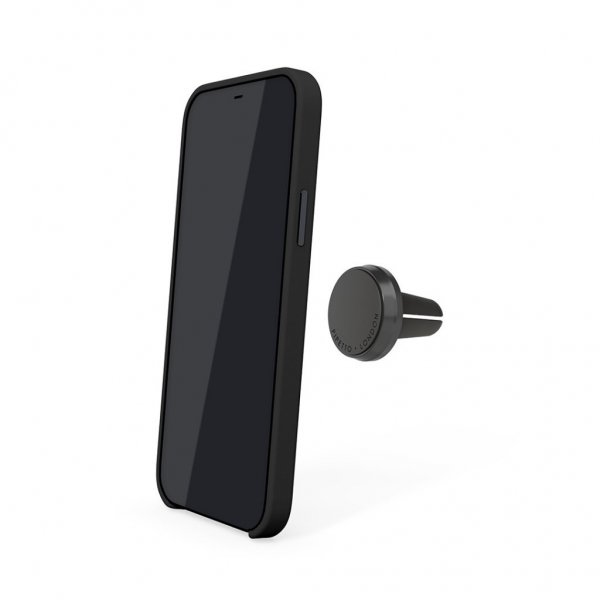Pipetto iPhone 12 Pro Max Magnetic Leather Case med Magnethållare Svart