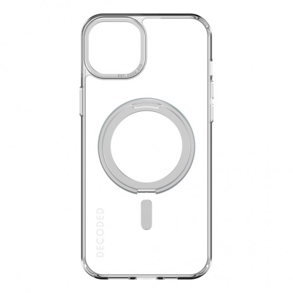 Decoded iPhone 15 Plus Deksel Recycled Plastic Transparant Loop Stand Back Cover Klar