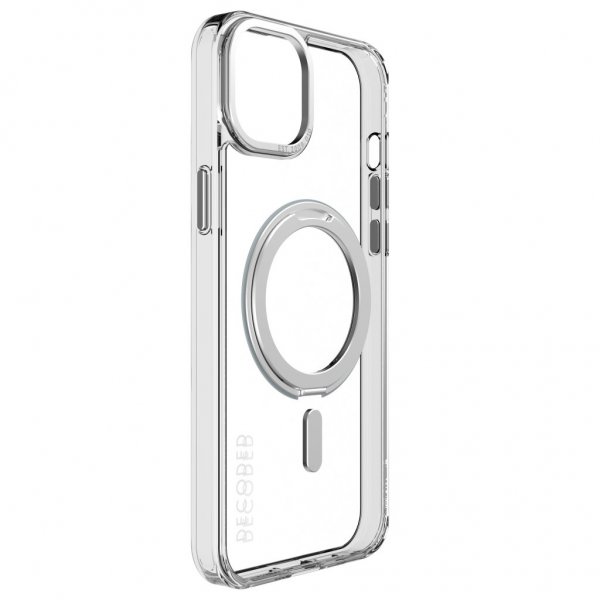 Decoded iPhone 15 Plus Deksel Recycled Plastic Transparant Loop Stand Back Cover Klar