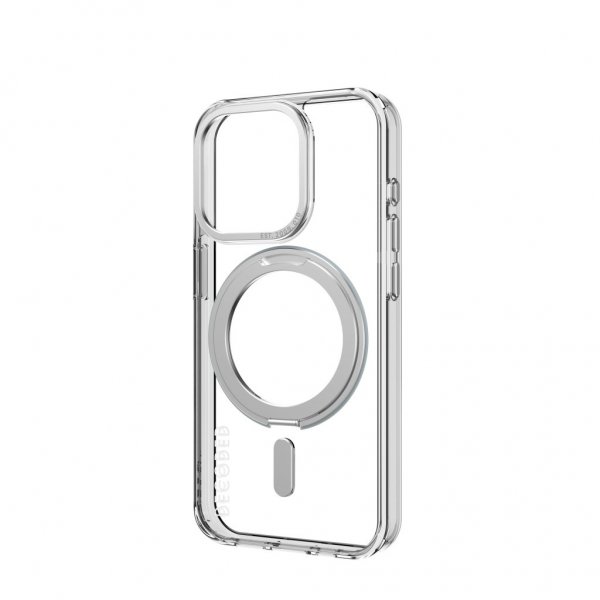 Decoded iPhone 15 Pro Deksel Recycled Plastic Transparant Loop Stand Back Cover Klar