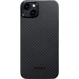 Pitaka iPhone 15 Plus Deksel MagEZ Case 4 Black/Grey Twill