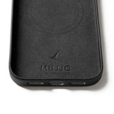 Mujjo iPhone 17 Pro Max Deksel Full Leather Wallet Case MagSafe Svart