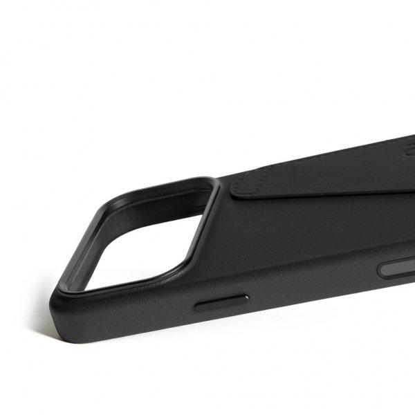 Mujjo iPhone 17 Pro Max Deksel Full Leather Wallet Case MagSafe Svart