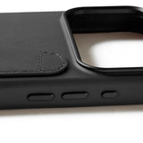 Mujjo iPhone 17 Pro Max Deksel Full Leather Wallet Case MagSafe Svart