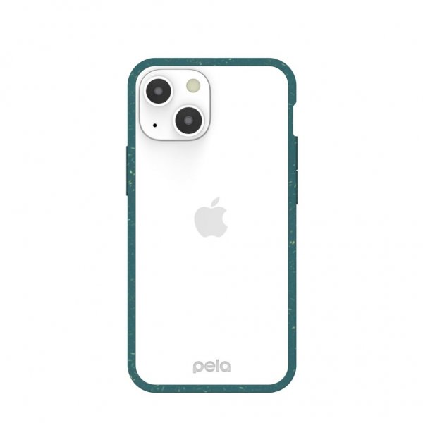 Pela iPhone 13 Mini Deksel Clear Grønn