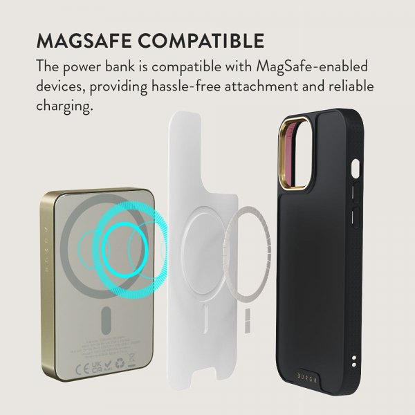 Burga Powerbank MagSafe 5000 mAh Ivy League Gold