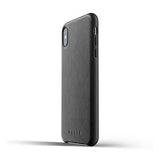 Mujjo iPhone Xs Max Deksel Full Leather Case Svart