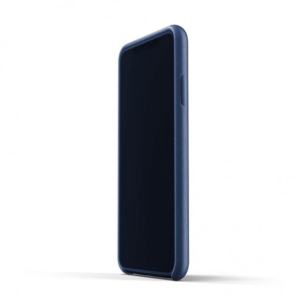 Mujjo iPhone Xs Max Deksel Full Leather Case Monaco Blue