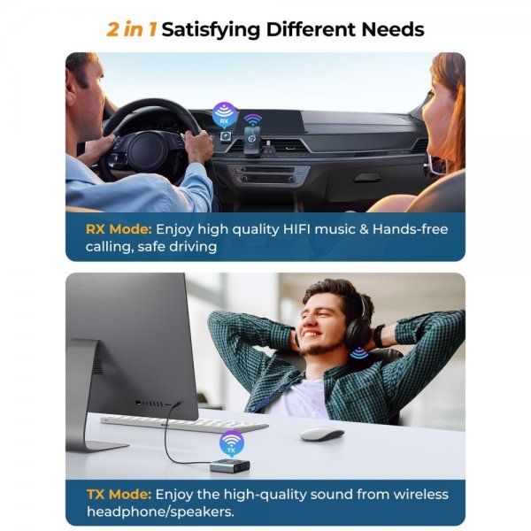 Joyroom JR-CB2 2-in-1 Wireless Transmitter/Receiver Bluetooth