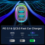 Joyroom Mobillader til bil JR-CL29 70W 4 Port Car Charger