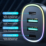 Joyroom Mobillader til bil JR-CL29 70W 4 Port Car Charger