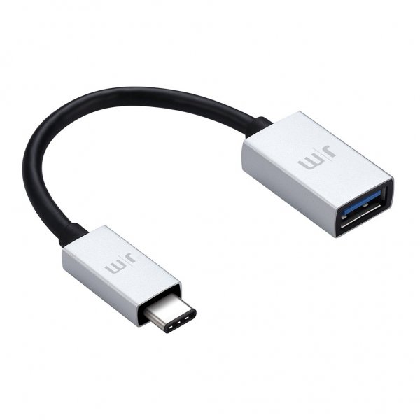 Just Mobile Adapter USB-C Til USB AluCable Svart Sølv