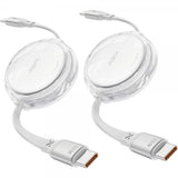 iOttie Kabel 100W Retractable USB-C 2-pakning Hvit