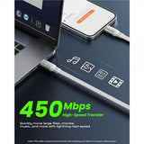 iOttie Kabel 100W Retractable USB-C 2-pakning Hvit