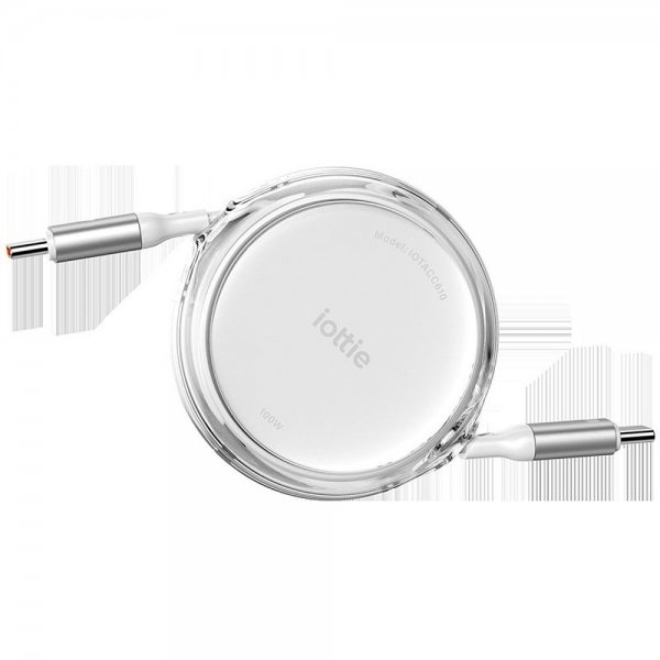 iOttie Kabel 100W Retractable USB-C 2-pakning Hvit
