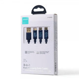 Joyroom Kabel 3-in-1 Fast Charging Cable 1.2m Blå