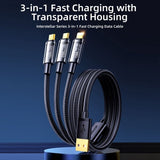 Joyroom Kabel 3-in-1 Fast Charging Cable 1.2m Svart