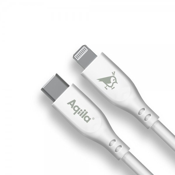 Aqiila Kabel Cablebird CS22 USB-C/Lightning 60W 2m Hvit